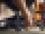リクスー女子のパンスト足事情　椅子の下のパンプス脱ぎ
